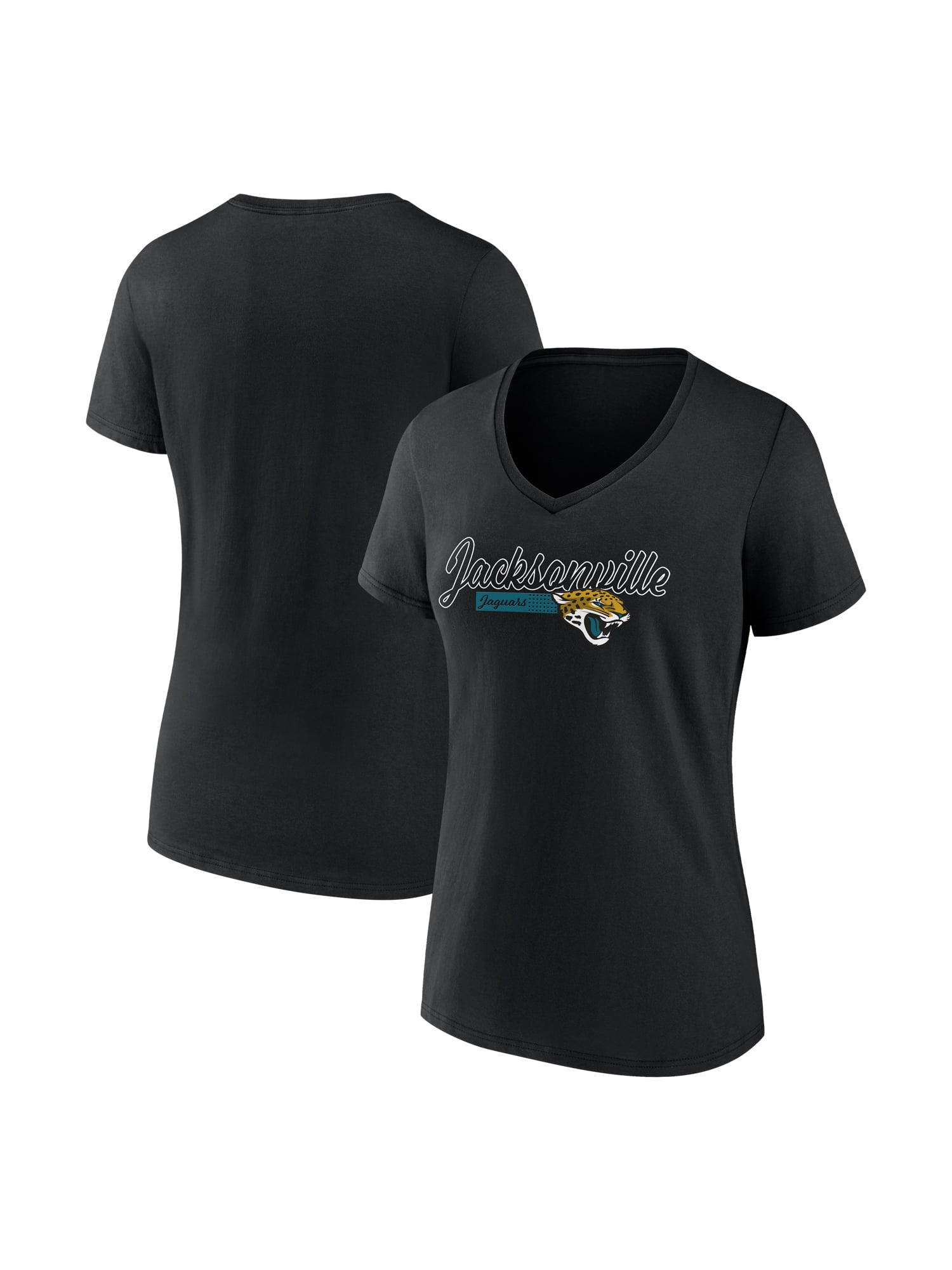 NFL Jacksonville Jaguars Women's Cotton Black Short Sleeve T-Shirt