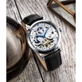 thumbnail image 4 of Men's 371.01 Legacy Automatic Self Wind Black Genuine Leather Strap Watch, 4 of 12