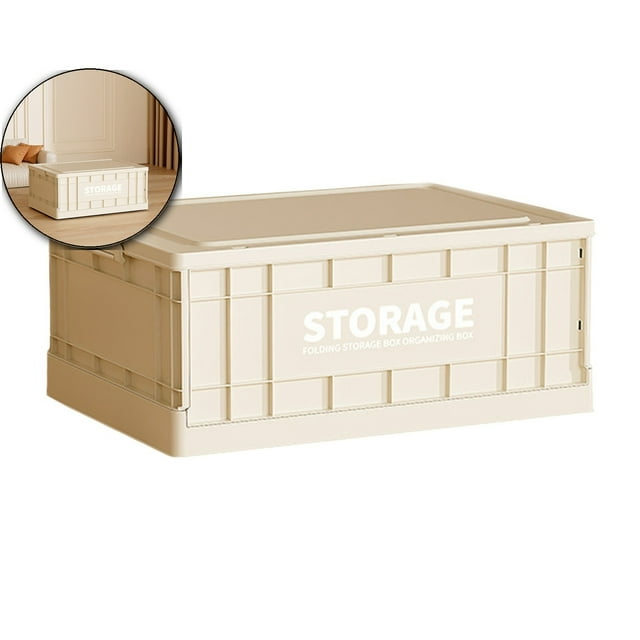 Dvruxg Storage Bins with Lids, Totes for Storage Stackable Collapsible Storage Bins for Garage, Camping, Outdoor, and Organization with Wheels and Totes