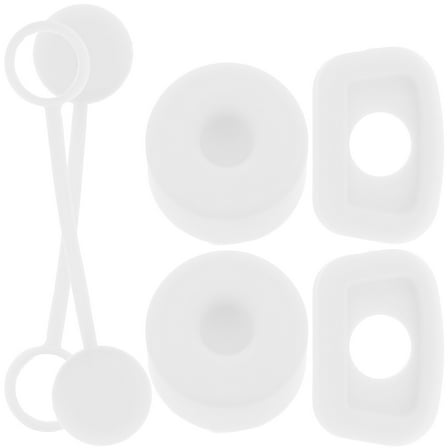 Milisten Silicone Straw Cover Spill Stopper Tumbler White 1 Set 0.8X0.5X0.2in