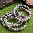 thumbnail image 6 of Natural grey agate Bracelet Handmade Healing Crystal Bracelet for Energy Balance, Reiki Chakra Stone, Stretch Bead Gift for Women Men, 6 of 6