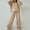 Beige, variant on Women's And Winter Hooded Pocket Hoodie Set Two Piece Insulated Pants Womens Tan Suit plus Size Pant Suits for Women Wedding Guest Stretch Woman Suit Knit Warm up Pants Womens Winter Apparel Women