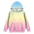thumbnail image 4 of XADYUY Girls Hoodies 7-8 Cute Preppy Hooded Sweatshirts for Girls Gradient Long Sleeve Girls Pullover Sweatshirt Aesthetic Winter School Clothes for Teen Girls with Pocket,3-4 Years, 4 of 5