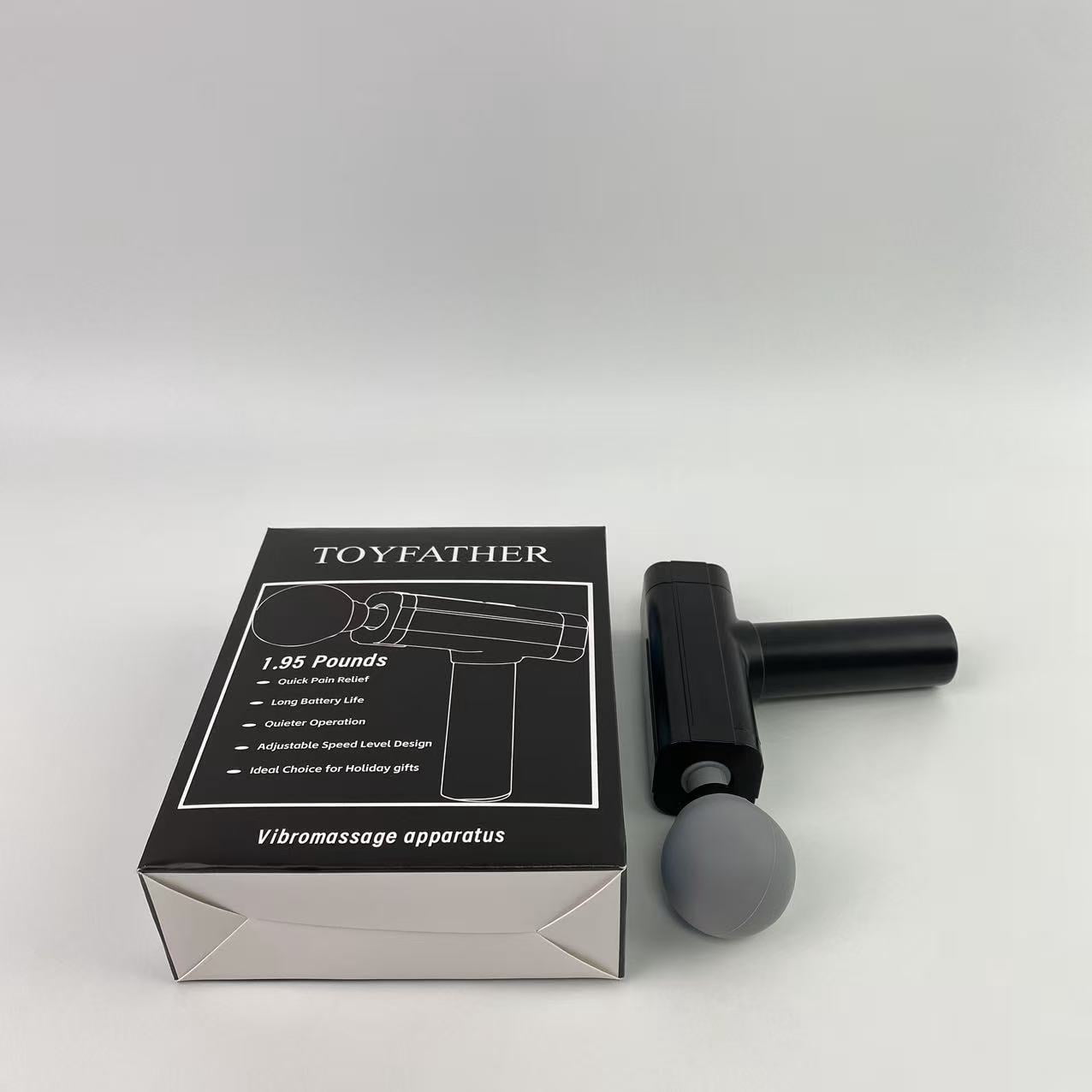 TOYFATHER Vibromassage apparatus, Muscle Therapy Gun for Athletes, Deep Tissue Percussion Body Muscle Massager with 30 Adjustable Speeds, 6 Types of Massage Heads