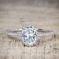 thumbnail image 3 of 1.25 Carat Oval cut Wedding Set of Moissanite and Diamond in White Gold, 3 of 4