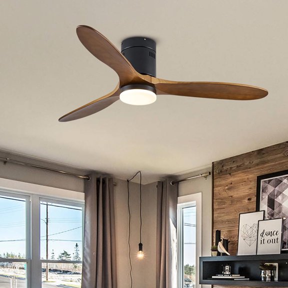 HOOMEDELIER 52'' Indoor Ceiling Fan with Light Kit,3 Blades,Reverse Airflow