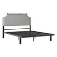 thumbnail image 1 of Walker Edison Upholstered Transitional Metal Queen Size Bed in Gray, 1 of 12
