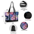 thumbnail image 2 of FORMRS Canvas Laptop Tote Bag for Women with 15.6" Computer Compartments Shoulder Handbag, Colorful Art Flowers, 2 of 7