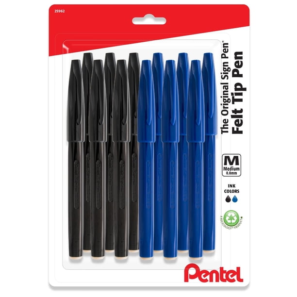 Marcador Pentel Sign de Punta Fina Pack de 12 Unidades 0.8 mm