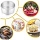 thumbnail image 3 of Juego de 4 moldes para pasteles, moldes para pasteles redondos para hornear de acero inoxidable, utensilios para hornear para pasteles, pizza, quiche, no tóxicos y saludables, a prueba de fugas y, 3 of 4