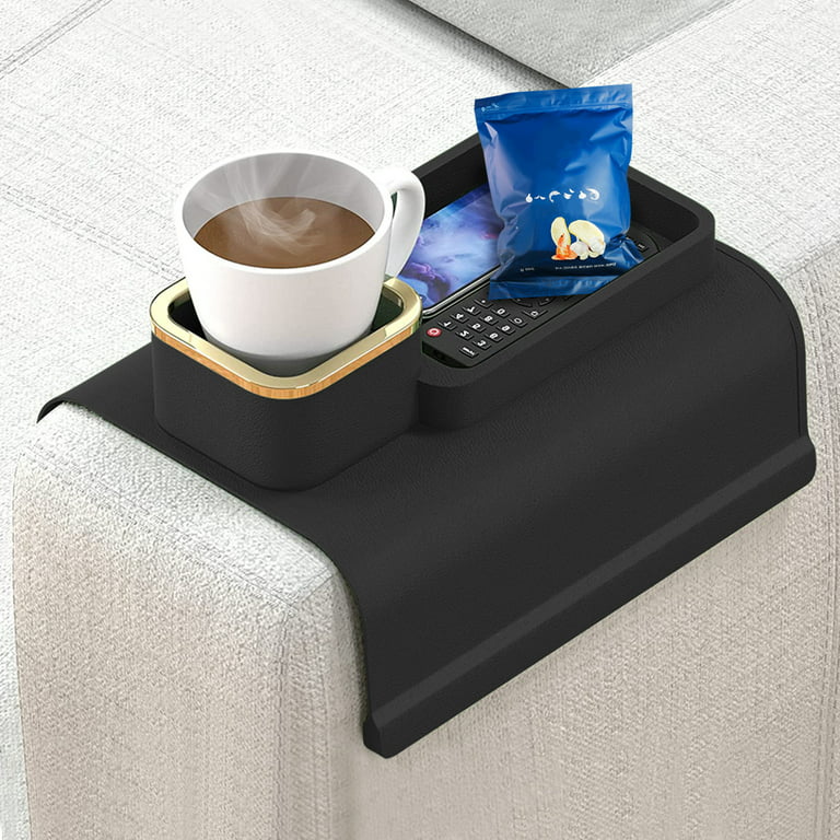 Couch Cup Holder, Silicone Couch Arm Tray Anti-Spill and