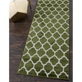 thumbnail image 1 of Unique Loom 3136443 2 x 6 ft. Philadelphia Trellis Runner Rug, Dark Green, 1 of 1