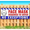 thumbnail image 1 of Facemask Required To Enter 13 Oz Heavy Duty Vinyl Banner Sign With Metal Grommets, Flag (Many Sizes Available), 1 of 4