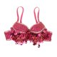 thumbnail image 2 of Top de sujetador con lentejuelas para danza del vientre, top brillante con purpurina para mujer, ideal para cabaret. rosa roja, 2 of 9