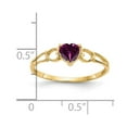 thumbnail image 3 of Diamond2Deal 14K Bague en Or Jaune avec Grenat Rhodolite pour Femmes Taille 7, 3 of 7