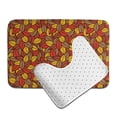 thumbnail image 6 of Honeii Fall Leaves Pattern Bathroom Anti-Skid Pad Bathroom Mat Vintage Seamless Pattern Not-Slip Toilet Rug Set, 6 of 6
