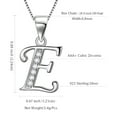 thumbnail image 4 of Juwaliy Collar de Letra para Mujer E Dije 925 Plata de Ley Inicial con Brillo Monograma Alfabeto Dije Personalizado Nombre Joyería Regalo para Madre Esposa Hija, 4 of 9