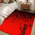 thumbnail image 4 of Halloween Area Rugs 2.7'x5', Washable Small Throw Rugs for Kitchen Bedroom, Fall Horror Spooky Bats Gradient Black Red Indoor Outdoor Rug Non-Slip Low Pile Carpet Runner Reversible Floor Mats, 4 of 8