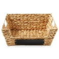 thumbnail image 4 of Casafield (Set of 2) Water Hyacinth Pantry Baskets with Handles and Chalkboard Labels - Natural, Wide Woven Storage Baskets for Kitchen Shelves, 4 of 7