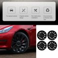 thumbnail image 4 of Wheel Hub , 4pcs 19in ABS Antiwear Cool Sporty Weatherproof Wheel Rim Cover Hubcaps Wheel Covers Replacement For Model 3 2020 To 2023, 4 of 8