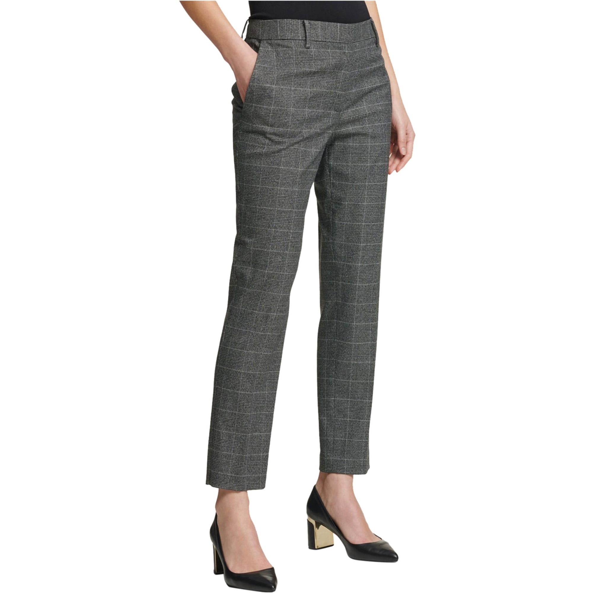Donna Karan Dkny Womens Menswear Dress Pants Black 2 Other