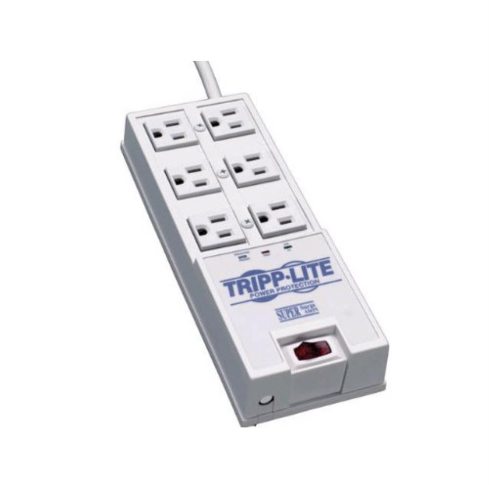 Tripp Lite 6 Outlet Surge Protector Power Strip, 6ft Cord, RightAngle