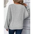 thumbnail image 4 of Cogild Women's Plus Size Sweaters for Women, Lightweight Ribbed Solid Color Long Sleeve, Oversized, 5XL, 4 of 5