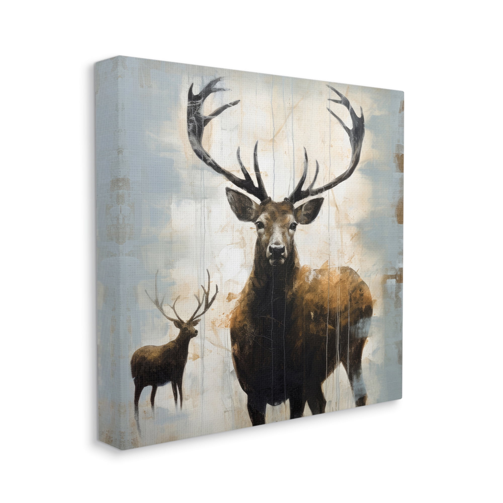 Stupell Industries Spirit of the Wild Deer Animals & Insects Painting Gallery Wrapped Canvas Art Print Wall Art, 30 x 30