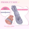 thumbnail image 2 of Cordón de Cuero de 11 Yardas, Cuerda Trenzada Redonda de 5.5mm para Manualidades, Fabricación de Joyería, Collares, Pulseras, Cinturones, Lila Claro+Blanco, 2 of 7
