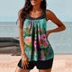 thumbnail image 5 of Trajes de baño Amzcrzy Tankini para mujer, trajes de baño, trajes de baño de dos piezas con control de abdomen, bikini de cintura alta conservador, estampado de moda, multicolor, L, 5 of 5