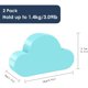 thumbnail image 4 of Gancho adhesivo magnético de pared azul, [paquete de 2] llavero de pared con fuertes imanes en forma de nube, gancho de pared para llaves para el hogar, la oficina y la sala de estar, 4 of 5