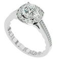 thumbnail image 4 of Pompeii 1 1/3Ct Cushion Halo Moissanite Diamond Engagement Ring White Yellow Rose Gold, 4 of 4