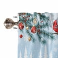 thumbnail image 5 of Christmas Snowman Kitchen Curtains and Valances Set, Classic Winter Christmas Tree Blue Rod Pocket Window Valance 18 Inch Window Curtain Panels for Living Room Bedroom Laundry, 27.5x24in, 3 Pieces, 5 of 7