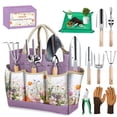 thumbnail image 1 of Juego de herramientas de jardinería Halilus de acero inoxidable de 9 piezas con bolsa, 1 of 8