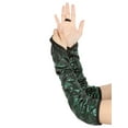 thumbnail image 5 of INSPIRE CHIC Women's Fingerless Gloves Scale Printed Elbow Long Arm Warmers Cosplay with Finger Loop One Size Green, 5 of 6
