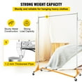 thumbnail image 3 of KFFKFF Z Rack, Commercial Grade Z Foundation Garment Stand, Modifiable Height Rolling Z Apparel Stand, Robust Steel Z Foundation Apparel Stand with Locking Wheels, 3 of 9