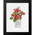 thumbnail image 2 of Lettered and Lined 19x24 Black Modern Framed Museum Art Print Titled - Merry Christmas Poinsettia, 2 of 5