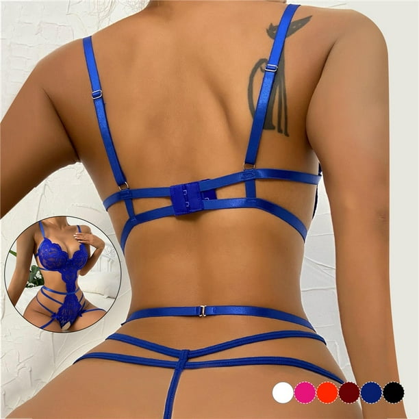 Ropa Interior Sin Entrepierna Para Mujeres Sujetador Transparente De Encaje Disfraces Eroticos Femeninos Body De Peluche Profundo V Lenceria Walmart en linea