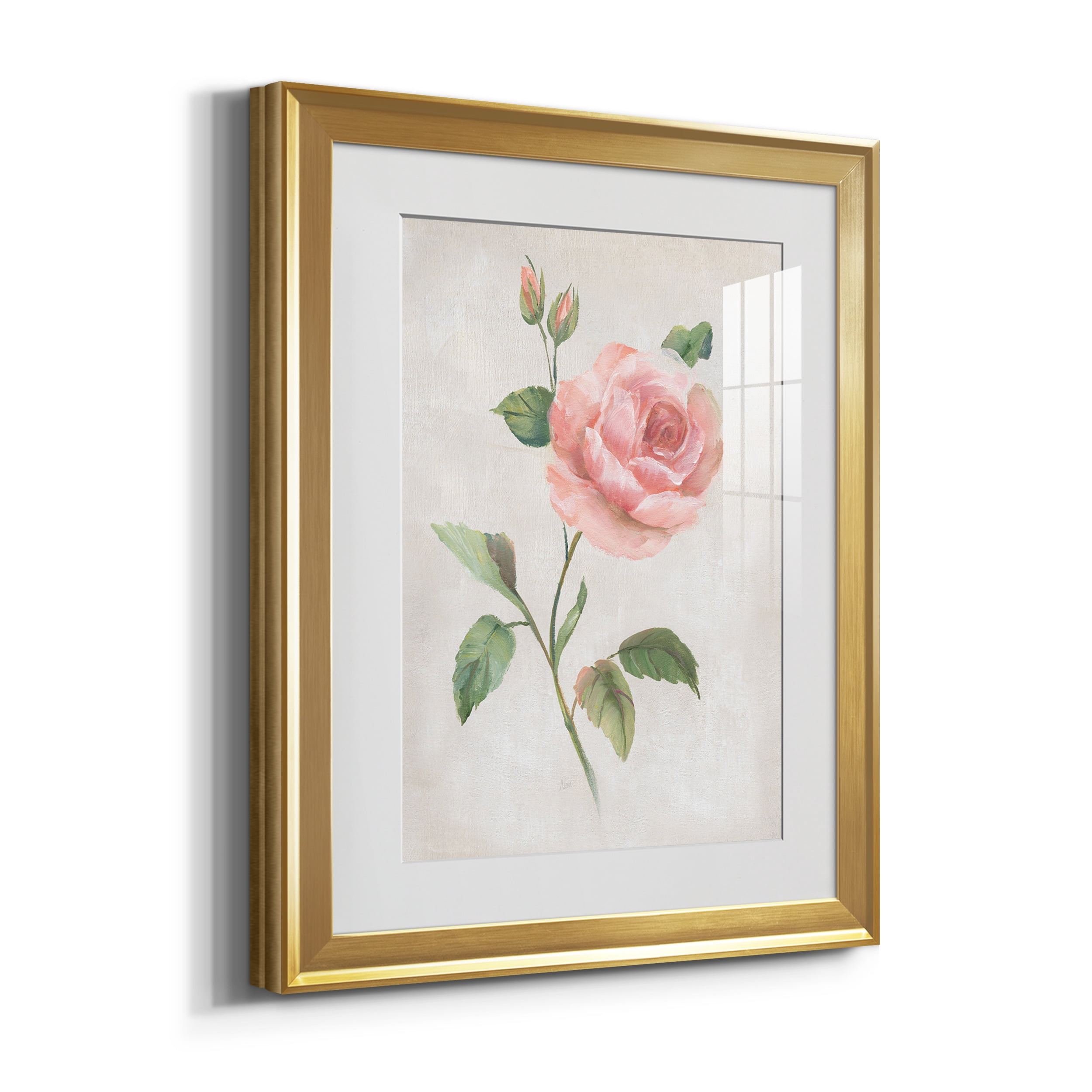 Grandiflora I Premium Framed Prints Set of 3 - Ready to Hang - 18 x 24 Each - Gold Frame