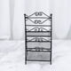 thumbnail image 4 of 1pc Mini House Flower Rack de zapatos Estante de almacenamiento interior y exterior Estante Miniatura Adorno para decoración (Negro), 4 of 5