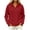 Wine, variant on Women Loose Fit Half Zip Red Hooded Sweatshirt Sevevn Waffle Knit Drawstring Pullover For Spring Fall Daily Wear
