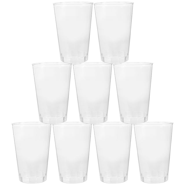 50 piezas de plástico duro Tumblers de fiesta transparente vasos de plástico reutilizables tazas de beber tazas de agua de plástico