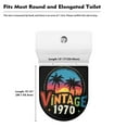 thumbnail image 5 of ZIATUBLES Toilet Lid Cover Replacement Elastic Toilet Bowl Lid Cover Washable Soft Bathroom Decor Accessories Fits Most Round, Elongated And Oblong Lids, Vintage Hawaii Beach Sunset, 5 of 6