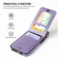 thumbnail image 4 of VENINGO Wallet Case for iPhone 13 & iPhone 14 with Card Holder Slots PU Leather Kickstand Magnetic Lock Lightweight Shockproof Full Body Protective Cover for iPhone 13 & iPhone 14, Purple, 4 of 8