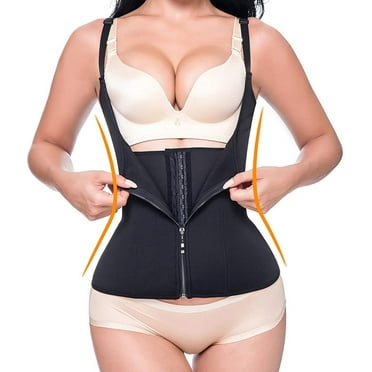 Vaslanda Waist Trainer Corset for Women Tummy Control Sport Workout Body Shaper Black