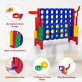 thumbnail image 5 of Topbuy 4-to-Score Giant Game Set for Kids Educational Toys with Ring Game and Basketball Hoop Indoor Outdoor Red, 5 of 7