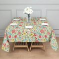 thumbnail image 3 of Pioneer Flower Floral Print Pattern Square Tablecloth, Waterproof Wipeable Spillproof Washable Table Cover for Home Kitchen Party Decor, 42"x42", 3 of 6