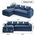 Tabaray Modern Modular Sectional Sofa, Comfy LShaped Extra Deep Seat