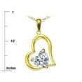 thumbnail image 2 of Star K� Heart Shape 7mm Genuine Citrine Open Floating Heart Necklace Pendant, 2 of 9