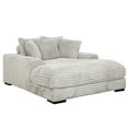 thumbnail image 2 of Cocoon Grey Fabric Oversized Chaise Lounge with Cupholder and USB, 2 of 10